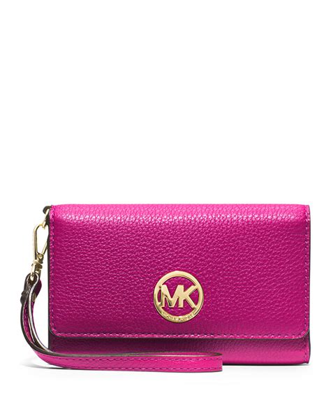 cell phone wallet michael kors|Michael Kors large wallet wristlet.